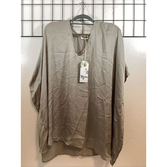 Show me Your Mumu Blouse M Silver Gray Cold-Shoulder   Tunic SKU # 59970‎ - Picture 1 of 6
